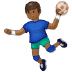 🤾🏾‍♂️ man playing handball: medium-dark skin tone display on Samsung